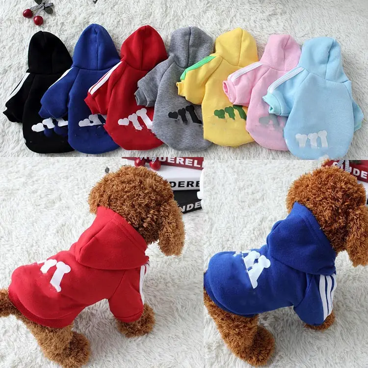 Sudadera con capucha personalizada para mascotas, ropa de lujo de dos patas para cachorros, adidog, venta al por mayor