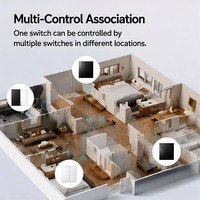 Interruptores y Enchufes de Pared Inteligentes WiFi Zigbee de 1/2/3 Vías con Reinicio Automático y Control por Aplicación Smart Life para el Hogar