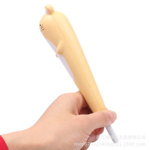 Cute Mouse Pen Cover Cartoon Animal Slow <b>Rebound</b> Stress Relief Toy Writing Aid Grip Silicone Material - Product Image 1