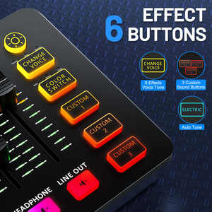 ชุดหูฟังเกมมิ่งแบบมีสาย RGB แบบไดนามิก พร้อมไมโครโฟนตัดเสียงรบกวน การ์ดเสียง และมิกเซอร์ - Product Image 4