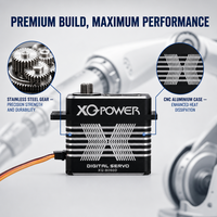 Servo Digital sin Núcleo de Acero Inoxidable IP67 Resistente al Agua 62KG XQ-S8050D Programable para Coche/Camión RC 1/10 1/8 XQ-POWER