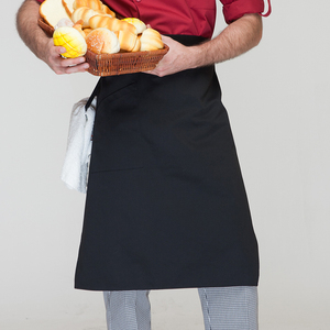 Checkedout Khuyến mãi giá rẻ eo Nhiều màu Polyester và Cotton nửa trắng tạp dề với một túi - Product Image 4