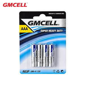 GMCELL Piles à usage intensif R03P Piles 1.5v um4 r03p taille aaa piles à cellules sèches zinc carbone AAA piles - Product Image 3