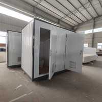 Cabine de toilettes mobiles publiques, bloc modulaire extérieur, douche et abri de toilettes portables en conteneur