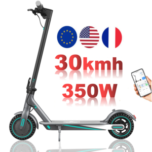 EE. UU. UE almacén Envío Directo <span class=keywords><strong>30</strong></span> <span class=keywords><strong>Km</strong></span>/<span class=keywords><strong>h</strong></span> al por mayor 350 W <span class=keywords><strong>Scooter</strong></span> Eléctrico de larga distancia deportes adulto plegable e <span class=keywords><strong>scooter</strong></span> - Product Image 1