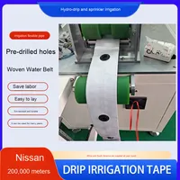 Tubería Principal de Riego por Goteo de PE Preperforada, Cinta de Agua Flexible para Invernadero, Riego Agrícola, Material Plástico