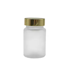 24 bouteilles en verre blanc mat/ambre, 100ml, 120ml, 200ml, pour produits de santé, vente en gros