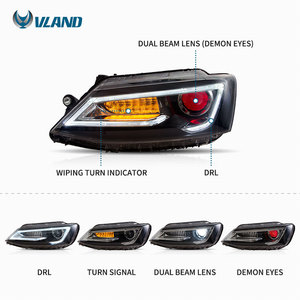 Vland ไฟประกอบไฟหน้า LED สำหรับ<span class=keywords><strong>2011</strong></span> 2012 2013 2014 2015 2016 2017 2018 VW <span class=keywords><strong>Volkswagen</strong></span> <span class=keywords><strong>Jetta</strong></span> MK6 SE TDI TSI - Product Image 2