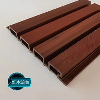 Revestimiento de Pared Exterior de PE Hueco, Panel de Pared WPC Impermeable y Resistente a la Putrefacción para Cercas de Jardín, Decoración Perimetral de Patio Trasero