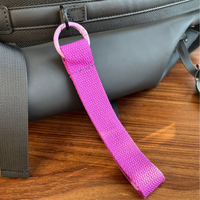 Porte-clés coloré avec boucle à ressort, sangle en toile de polyester, cordon anti-perte pour gobelet d'eau