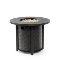 Table de foyer au gaz propane en métal durable pour l'intérieur/extérieur