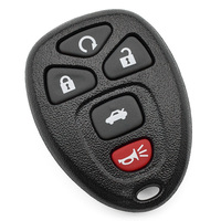 Casing Kunci Mobil 5 Tombol Bahan ABS Hitam, Pengganti Kunci Mobil, Remote Kosong, & Aksesoris