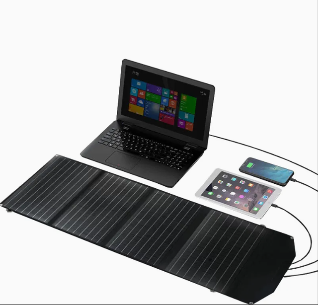 Portable 40W Foldable Solar Panel Charger 18V DC USB Output for Phone Power Station Outdoor Camping Hiking Solar Wallet Kit