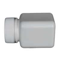 Flacon carré HDPE médicinal solide oral de 60ml avec bouchon à vis pour préserver les médicaments solides Capsule Comprimé Pilule