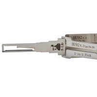 Outil professionnel de serrurier automobile Lishi HU92 Ign 2 Track 2 en 1 pour la décodification et le déverrouillage de serrures de contact et de porte