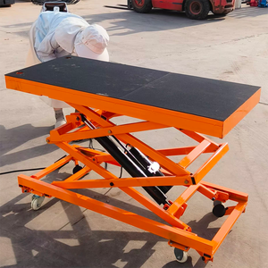 Plateforme élévatrice pliante électrique, chariot de travail mobile hydraulique, échelle de pose de carrelage, chariot de rénovation - Product Image 5