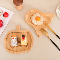 Plateau citrouille en bois pour Halloween, décoration festive pour la maison et la table de fête, présentoir de cuisine d'automne, fournitures de fête d'Halloween