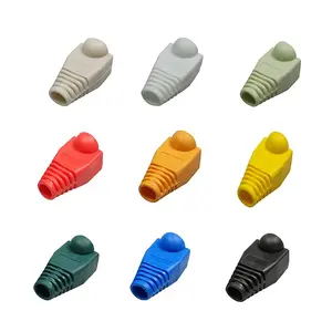 RJ45 Relief Cap Beschermhoes 9 Kleuren RJ45 Ethernet Netwerk Kabel Cap Trekontlasting Boot RJ45 Boot Cap