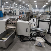 Machine de granulation de plastique rigide Fosita (HDPE, LDPE, PP, PE) avec moteur, granulateur à découpe à froid et bac de refroidissement par eau