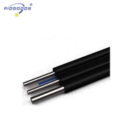 FTTH cable de fibra óptica para exteriores modo único, fibra G657A1, lszh, cable de caída de 1 núcleo negro