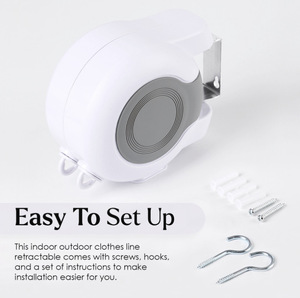 Tendedero Retráctil de 13 m para Colgar Ropa en Exteriores, Tendedero de Doble Nivel para Interiores y Exteriores - Product Image 6