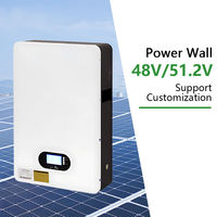 Système de stockage d'énergie solaire hybride avec onduleur 5-10kW, batterie LiFePO4 48V IP65 100Ah empilable, 6000 cycles, usage résidentiel