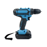 Perceuse à percussion multifonctionnelle rechargeable au lithium 21V à double vitesse et trois fonctions avec mandrin de 10 mm pour usage domestique