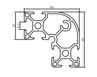 Profil en aluminium industriel coin arrondi/coin à angle droit extrusion approvisionnement direct d'usine populaire dans la construction de machines