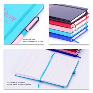 PU Leather Hardcover Diary <b>A5</b> Gift Thread Sewing Bound High Quality <b>Lined</b> Page Personalized Printed with Customized Logo - Product Image 3