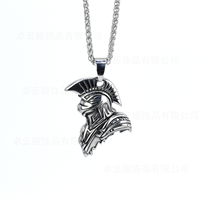 Collier pendentif rond en acier inoxydable avec triple corne de Viking et nœud celtique d'Odin pour homme, bijoux vintage gothique punk motard audacieux