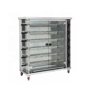 Asador de Pollos Eléctrico Comercial de 6 Varillas, Acero Inoxidable, <span class=keywords><strong>Horno</strong></span> Asador Vertical Automático para Restaurante - Product Image 2