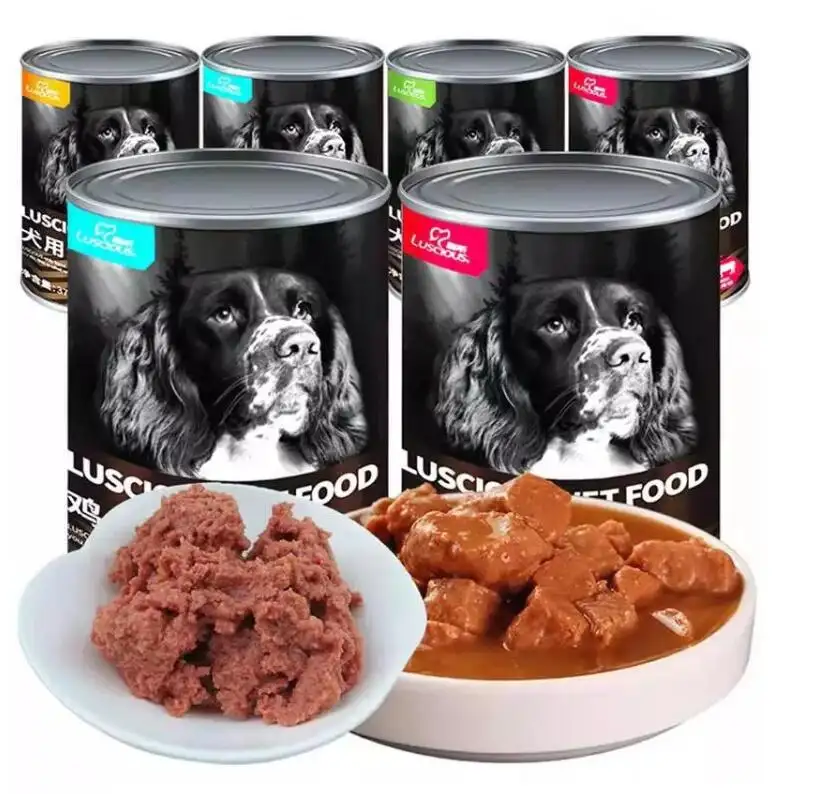 المعلبة الكلب الغذاء 375g/يمكن الدجاج/لحوم البقر صيغة يمكن مختلطة مع الغذاء التغذية و تسمين الرطب الغذاء وجبات خفيفة للكلاب