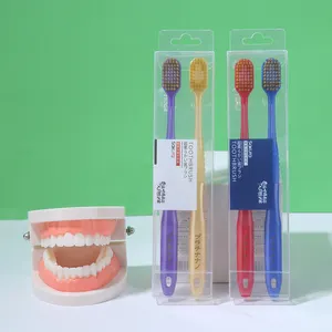 Дешевая одноразовая индивидуальная Экстра мягкая зубная щетка для взрослых портативная зубная щетка для путешествий