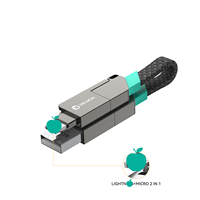 Cable de Datos VELOCHI 6 en 1 con Carcasa de Aleación de Zinc, Carga Rápida de 240w, Velocidad de Transferencia de 480mbps y Trenzado de Nailon