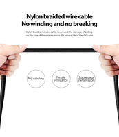 Câble USB Type-C vers Type-C en gros, 1m-3m, courant max 3A, gaine en nylon PVC, blindage tressé pour ordinateurs, téléphones portables, écouteurs