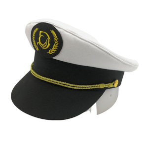 Adult Captain Hat Stain Yacht Boat Sailor Sea <strong>Marine</strong> Officer <strong>Cap</strong> Hat Officer Peak <strong>Caps</strong> - Product Image 2