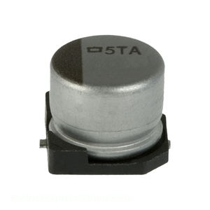 Condensador de Montaje Superficial (SMD) EMVK250ADA330MF55G, Canal del Fabricante, Alúmenes de Titanio, 33uF, 20%, 25V - Product Image 1