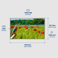 AUO G215HVN01.3 Modul LCD TFT 21,5 Inci 1920x1080 FHD LVDS 1000cd/m2 5000:1 Layar Industri Suhu Lebar -10~80C