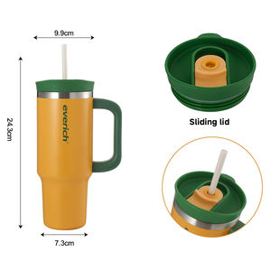 环保不锈钢不倒翁30盎司古德等温线运动翻转吸管绝缘水瓶 - Product Image 5