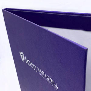 Carpeta de Menú de Cuero Sintético Morado de Alta Calidad, Portamenús A4, Cubierta de Menú de Doble Página, Cuero para Restaurante, Hotel, Bares - Product Image 5