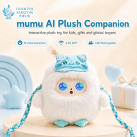 Borsa a Tracolla Peluche AI Kawaii Indossabile con Funzione Compagna, Clonazione Vocale ChatGPT, Occhi LED che cambiano l'umore, per Altoparlante, Memoria 50+ Lingue, per Bambini