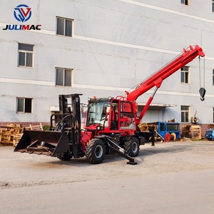 Chariot télescopique tout-terrain 4x4 de 3 tonnes avec grue arrière, chariot élévateur multifonctionnel, dispositif de levage arrière pour usage agricole - Product Image 4