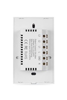 Interrupteur WiFi Tuya 3 Gang US sans fil neutre, panneau tactile intelligent en verre, compatible Alexa Google Home