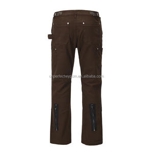 Pantalones de carpintero DE TRABAJO DE DOBLE rodilla negros para hombre, pantalones vaqueros de <span class=keywords><strong>pintor</strong></span> de doble capa, pantalones cargo regulares personalizados para hombre - Product Image 2