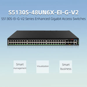 Commutateur Ethernet Gigabit géré S5130S-48UN6X-EI-G-V2 à 48 ports PoE++ avec 6 ports SFP+ 10G pour réseaux d'entreprise - Product Image 1
