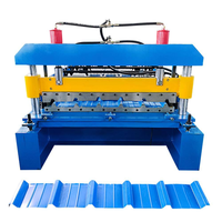 Machine de formage à froid de tuiles de toit à profil trapézoïdal à commande PLC automatique haute vitesse pour la construction de maisons