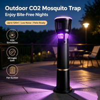 Nouvelle Lampe Anti-Moustiques Intelligente à Simulation de Parfum Humain CO2, Piège à Insectes Extérieur sur Pied en Acier Inoxydable, Équipement de Contrôle des Nuisibles