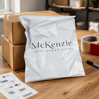 Sac de Courrier Personnalisé Noir en Polyéthylène avec Logo pour l'Emballage de Vêtements