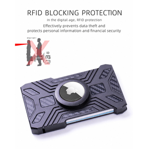 Compatible with AirTag RFID Blocking Aluminum Alloy Bottle Opener Credit <b>Card</b> <b>Holder</b> <b>Wallet</b> - Product Image 2