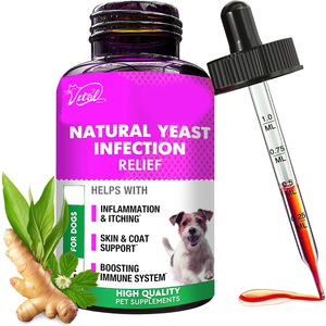 Tự nhiên con chó nấm men nhiễm trùng chống ngứa giọt-thảo dược bổ sung cho da dị ứng cứu trợ làm giảm viêm kích ứng miễn dịch - Product Image 1